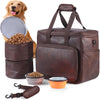 Dog Travel Bag Set – Airline Approved Leather Tote