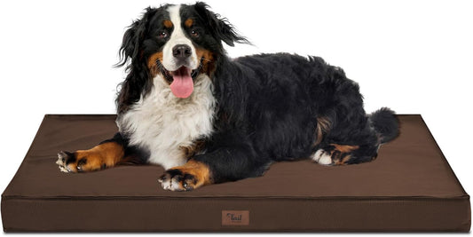 XL Waterproof Orthopedic Dog Bed – Brown