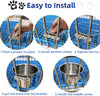 2-Pack Hanging Dog Bowls – No-Spill Stainless Steel Crate Cups