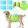 2-Pack Dog Cooling Vests with 4 Reusable Ice Packs – Adjustable Summer Cooling Harness Jacket for Dogs (Large)