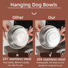2-Pack Hanging Dog Bowls – No-Spill Stainless Steel Crate Cups
