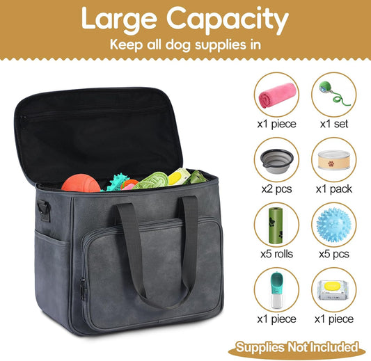 Dog Travel Bag Set – Leather, Airline Approved