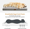Outdoor Dog Beds for Large Dogs, Waterproof Dog Bed for Medium, Large, Extra Large Dogs, Orthopedic Pet Bed with Removable Washable Cover, Egg Crate Foam Pet Bed Mat. (36 X 27 In, Grey)