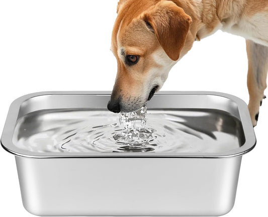 Stainless Steel XL Dog Water Bowl – 1.25 Gallons