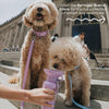 22oz Portable Dog Water Bottle – Leak-Proof Travel Dispenser with Attached Bowl, BPA-Free, Indigo