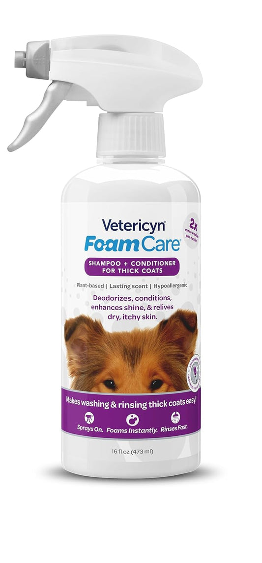 FoamCare Spray-On Dog Shampoo – Thick Coat Care
