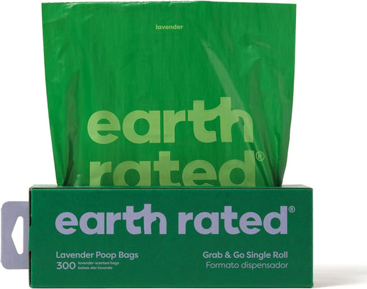 Dog Poop Bags – 300 Lavender Scented, Grab 