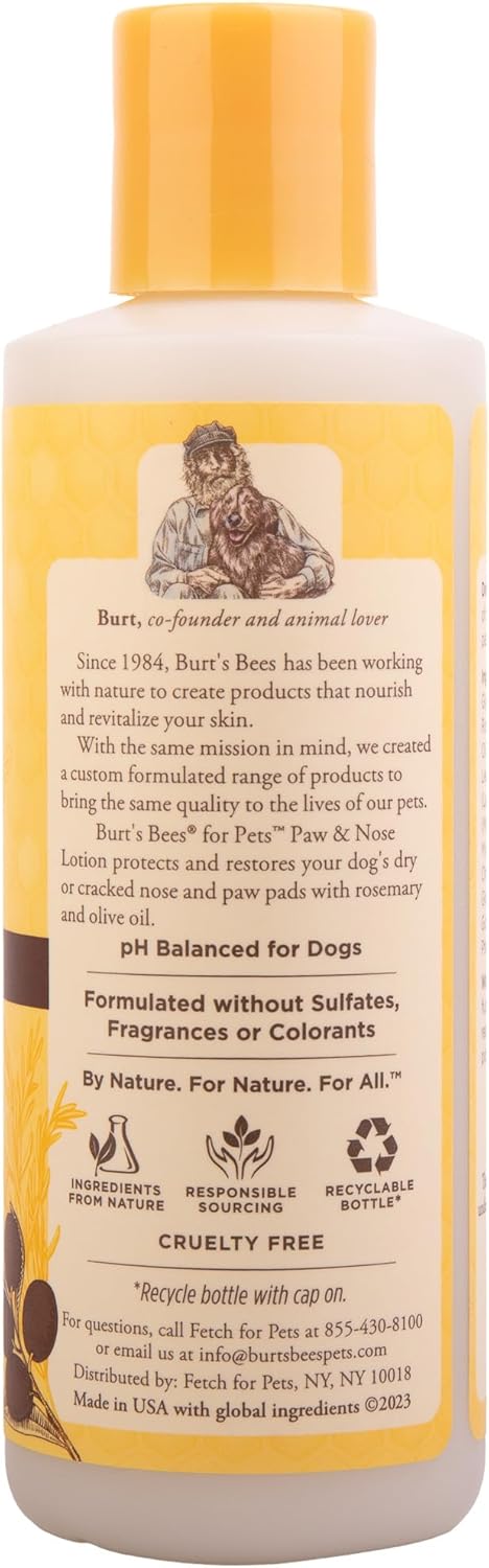 Paw and Nose Lotion with Rosemary and Olive Oil, 99.7% Natural Origin Formulas, Dog Paw Pad Lotion, Paw Moisturizer for Dogs, Dog Nose Lotion, 4Oz