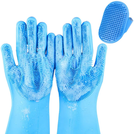 2-in-1 Pet Shower Set – Dog Washing Gloves