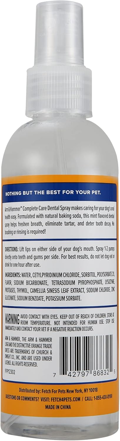 Dog Dental Spray – Mint Flavor, Tartar Control (6 Fl Oz)