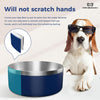 Stainless Steel Dog Bowl – 40 oz, Non-Slip Blue
