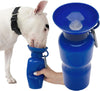 22oz Portable Dog Water Bottle – Leak-Proof Travel Dispenser with Attached Bowl, BPA-Free, Indigo
