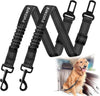 2-Pack Adjustable Dog Seat Belts – Elastic Bungee & Reflective Nylon