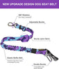 3-in-1 Adjustable Dog Seat Belt – Purple Camo Elastic Bungee Buffer