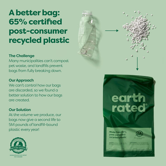 Dog Poop Bags – 300 Lavender Scented, Grab 