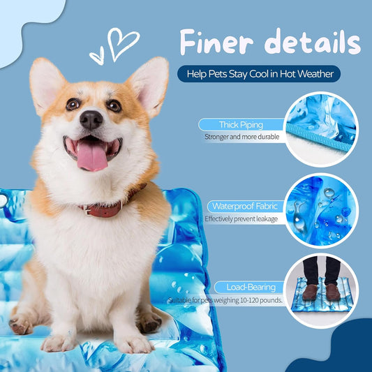 Cooling Mat for Dogs & Cats – 29.5"x29.5", Washable