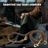 8FT Hands-Free Leather Dog Leash – Durable & Strong