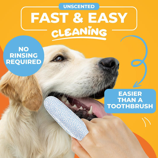 Dog Dental Wipes – Finger Toothbrush for Dogs 