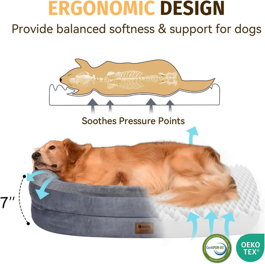 Orthopedic Dog Bed – Waterproof, XL Memory Foam