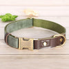 Soft PU Leather Dog Collar – Green, Small (10–15