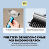2-in-1 Dog Deshedding Brush & Undercoat Rake – Pet Grooming Tool for Medium