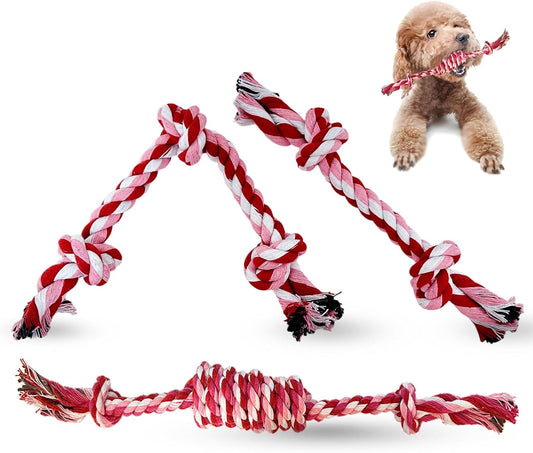 3-Pack Cotton Rope Toys for Small Dogs 
