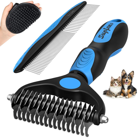 3PCS Pet Grooming Set – Rake, Comb