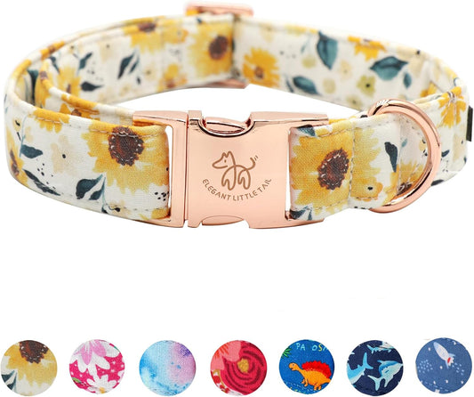 Sunflower Dog Collar – Adjustable & Durable Pet Collar for Medium Dogs