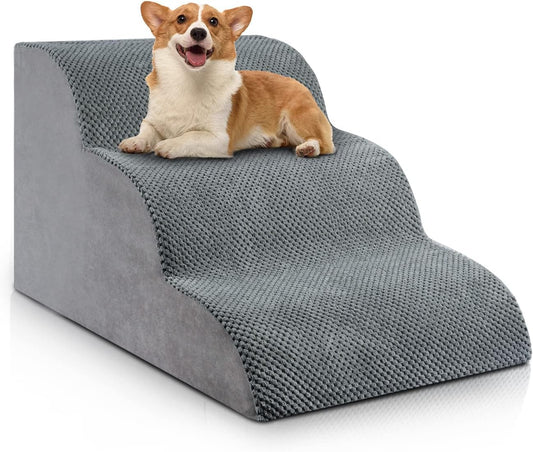 3-Step Dog Stairs – Non-Slip Pet Steps for Small Dogs