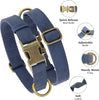 Soft PU Leather Dog Collar – Adjustable, Easy-Clean (Blue, Small)