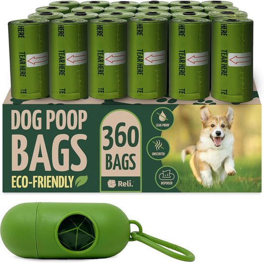 Biodegradable Dog Poop Bags with Dispenser – 360 Count 