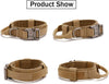 Tactical Dog Collar – Heavy-Duty Nylon, Brown (L)