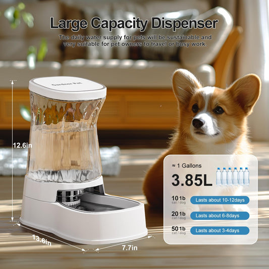 1-Gallon Automatic Dog Water Dispenser – BPA-Free 