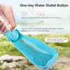 3-in-1 Portable Dog Water Bottle – Foldable Bowl, Food Container & Poop Scooper, 14.2oz (Blue)