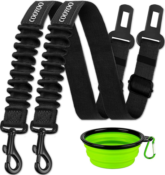 3-Pack Retractable Dog Car Seat Belts – Heavy Duty