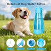 3-in-1 Portable Dog Water Bottle – Foldable Bowl, Food Container & Poop Scooper, 14.2oz (Blue)