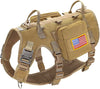 Tactical Dog Harness – Medium, No-Pull, Brown