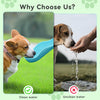 3-in-1 Portable Dog Water Bottle – Foldable Bowl, Food Container & Poop Scooper, 14.2oz (Blue)