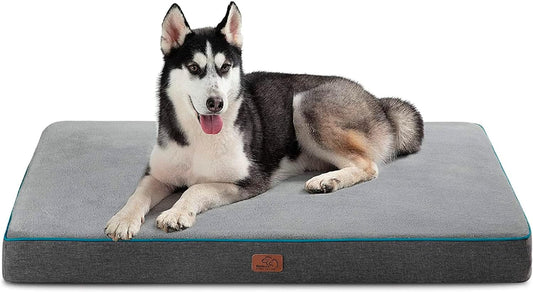 Orthopedic Memory Foam Dog Bed – Large, Grey