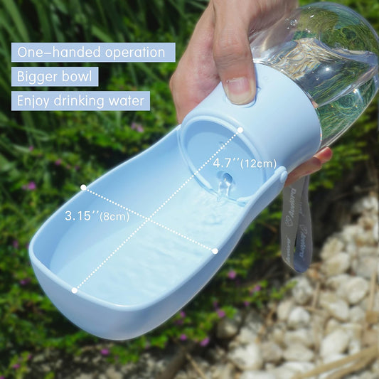 10oz Foldable Dog Water Bottle – Portable Pet Dispenser for Travel, Walking & Hiking