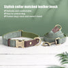 Soft PU Leather Dog Collar – Green, Small (10–15