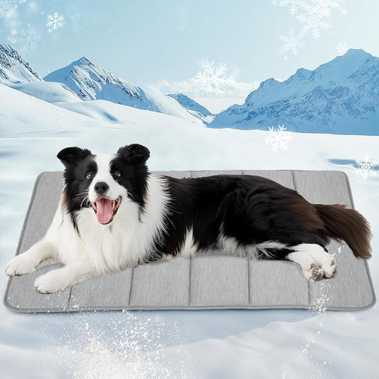 Chicute Cooling Orthopedic Dog Mat – Large, 35x23, Grey
