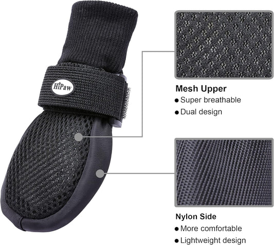 Breathable Summer Dog Boots – Anti-Slip Soles