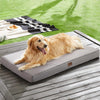 Outdoor Dog Beds for Large Dogs, Waterproof Dog Bed for Medium, Large, Extra Large Dogs, Orthopedic Pet Bed with Removable Washable Cover, Egg Crate Foam Pet Bed Mat. (36 X 27 In, Grey)