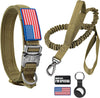 Tactical Dog Collar & Leash Set – XL, Camo Brown