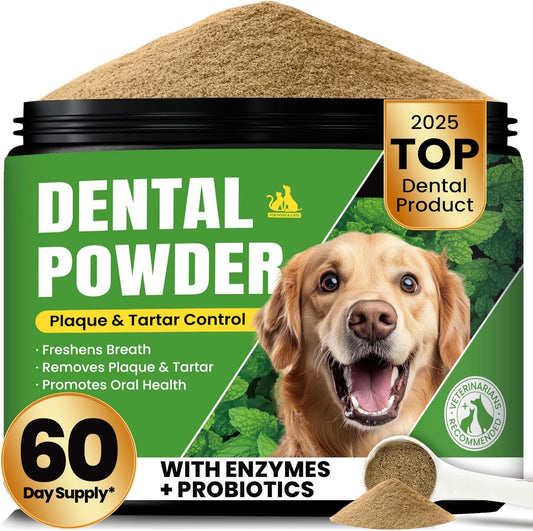 Dog Dental Powder – Enzymatic Plaque & Breath Freshener