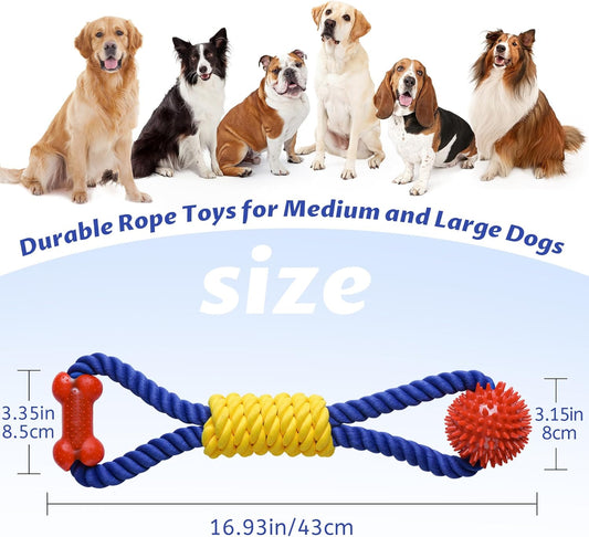 Tough Interactive Dog Rope Toys – Tug 
