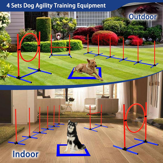 Dog Agility Training Set – 4-in-1 Obstacle Kit