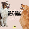 2-in-1 Dog Deshedding Brush & Undercoat Rake – Pet Grooming Tool for Medium