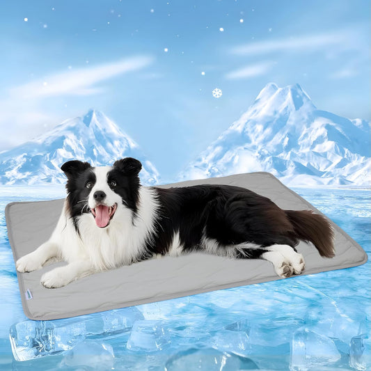 Chicute Cooling Dog Blanket – Waterproof, Non-Slip, Grey (30x40)
